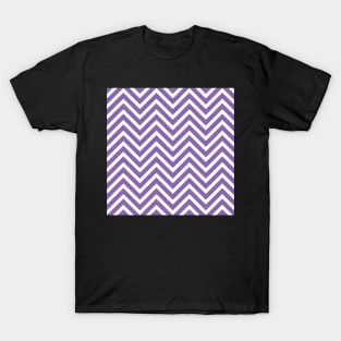 Lavender and White Chevron Pattern T-Shirt